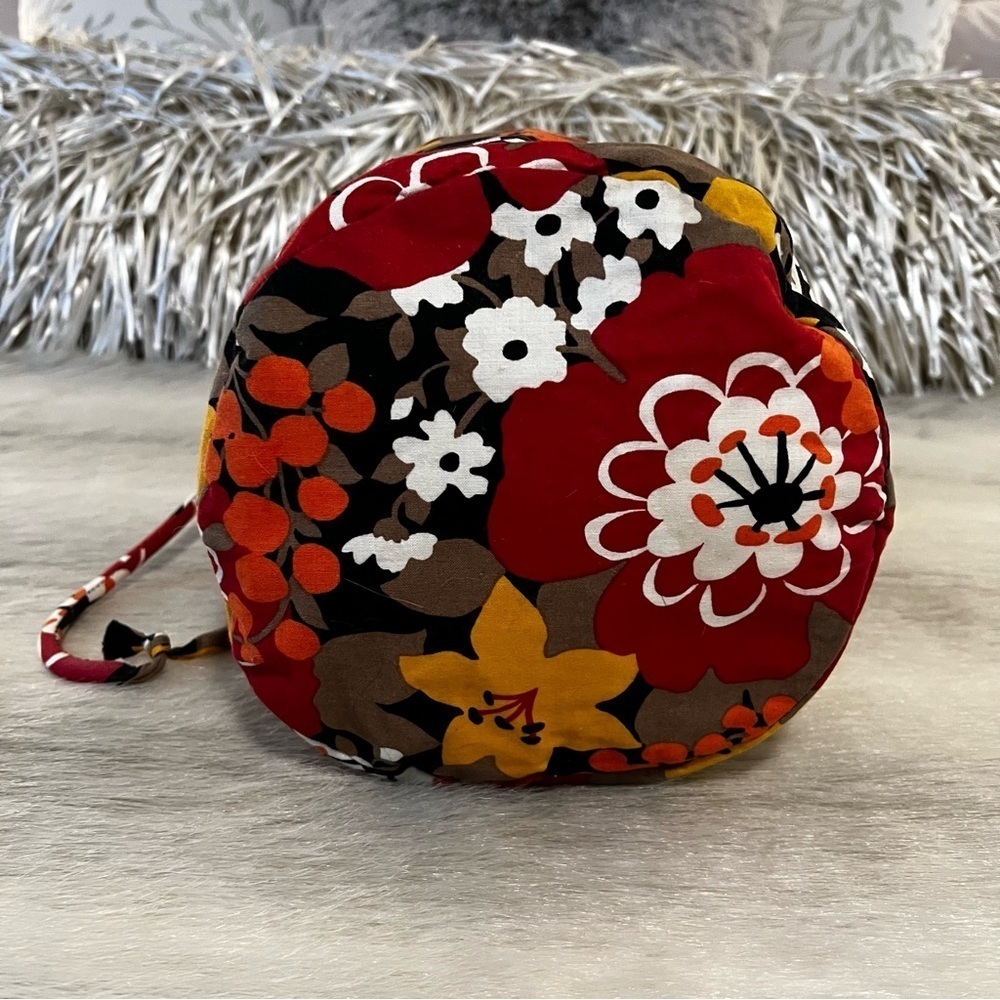 VERA BRADLEY Bittersweet 2013 Ditty Bag Drawstring Lined Yellow Brown Y2K Travel - Picture 7 of 13